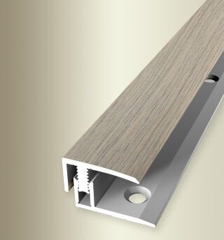 Absch-Pr 2700 mm SB Typ 557 H Mono-Clip Alu Holzdekor Eiche beige grau 7 - 12 mm mit Holzdekor