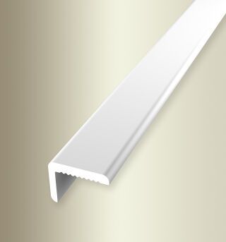 Wi.-Pr.; Absch.-Pr. 2550 mm Typ 279 U Alu pulv. weiß glanz (RAL9016) 8,2 mm ungebohrt, Minileiste