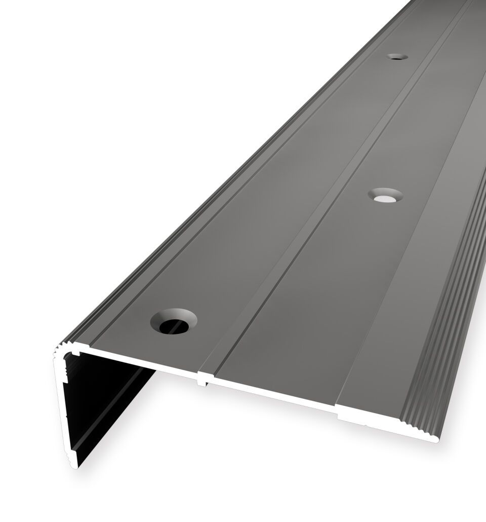 TK-Profil 3000 mm SBS Typ 715 »Reno-TK« Alu eloxiert edelstahloptik 0 - 25 mm versetzt vers. gebohrt, für 2 GS-Einl.