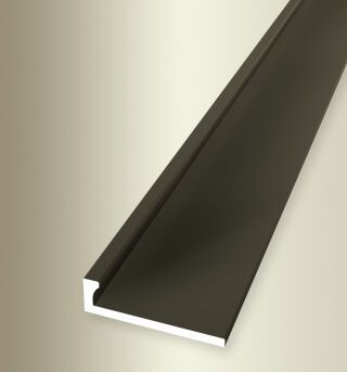 Abschlussprofil 2500 mm SBS Typ 302 U Aluminium eloxiert bronze 4,5 mm ungebohrt