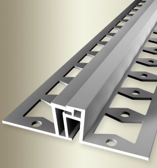 Bew-fugenp 2700 mm SBS Typ 324 G M Star Aluminium eloxiert silber 15 mm geschlossen gestanzt, Doppel-K