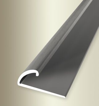 Einfassprofil 1000 mm SBS Typ 370 SK Alu elox. edelstahloptik f.g. 5 - 8,5 mm selbstklebend, umschlagbar