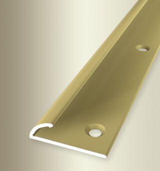 Einfassprofil 2700 mm SBS Typ 380 Aluminium eloxiert gold 2 - 4,5 mm versenkt gebohrt, umschlagbar