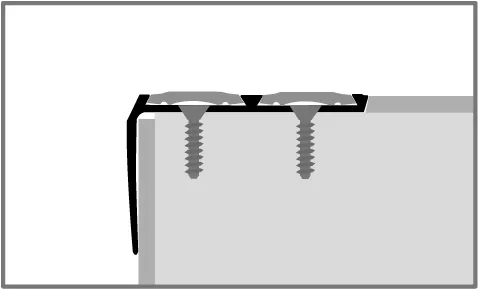 Treppenkantenprofil 5000 mm SBS Typ 704 Aluminium eloxiert sand 4 - 5 mm versetzt vers. gebohrt, für 2 PVC-Einl.