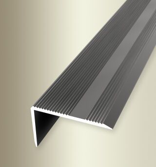 Winkelprofil 3000 mm Typ 228 SK Alu eloxiert edelstahloptik 0 - 22 mm selbstklebend einteilig gerillt