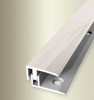 Absch-Pr 2700 mm SB Typ 557 H Mono-Clip Alu Holzdekor Eiche creme 7 - 12 mm mit Holzdekor