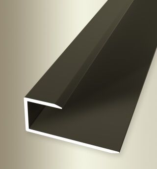 Einfassprofil 2700 mm SBS Typ 202 U Aluminium eloxiert bronze 12 - 13 mm ungebohrt, drehbar