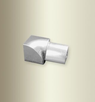Viertelkreisprofil 90° IE 24 mm QR080 IE Aluminium poliert eloxiert silber glanz