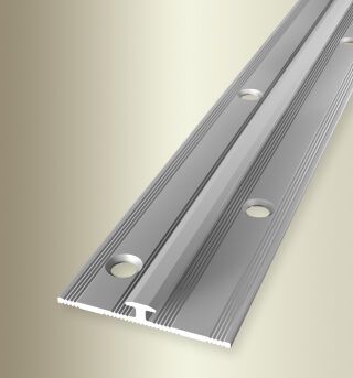 Einfassprofil 2700 mm SBS Typ 363 Aluminium eloxiert silber 2,5 mm versetzt versenkt gebohrt