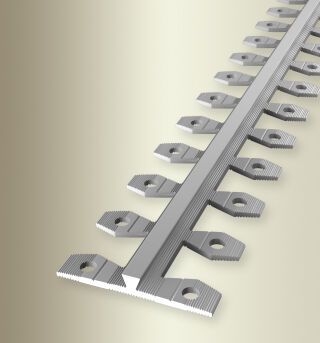 Einfassprofil 3000 mm SBS Typ 365 EB Aluminium eloxiert silber 3 mm offen gestanzt, einfach biegbar