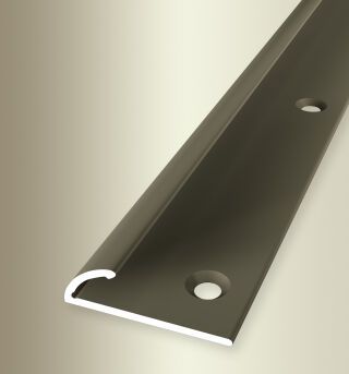 Einfassprofil 2700 mm SBS Typ 380 Aluminium eloxiert bronze 2 - 4,5 mm versenkt gebohrt, umschlagbar