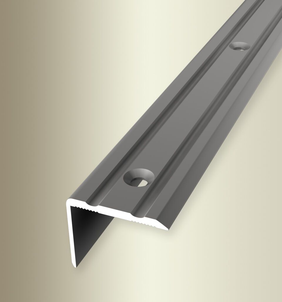Winkelprofil 1000 mm SBS Typ 235 Alu eloxiert edelstahloptik 0 - 17 mm versenkt gebohrt, einfach biegbar