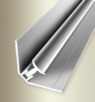 Clip-Innenecke 3000 mm SBS Typ 162 U Alu pol. elox. silber glanz 6,5 - 9,5 mm ungebohrt