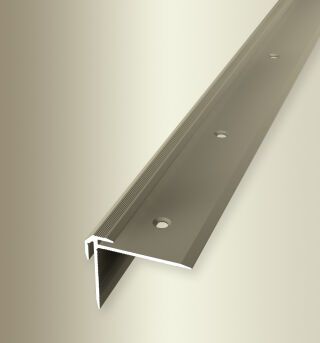 Treppenkantenprofil 2500 mm SBS Typ 832 Aluminium eloxiert sand 2,0 - 2,5 mm doppelt versetzt versenkt gebohrt