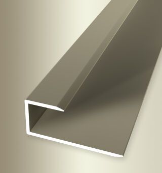 Einfassprofil 2700 mm SBS Typ 202 U Aluminium eloxiert sand 12 - 13 mm ungebohrt, drehbar