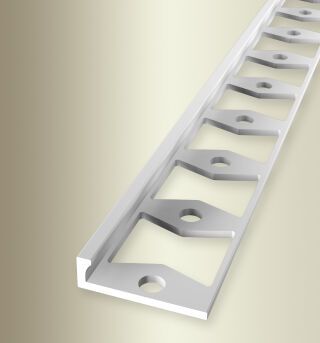 Abschlussprofil 2500 mm SBS Typ 299 G Aluminium natur 2 mm geschlossen gestanzt