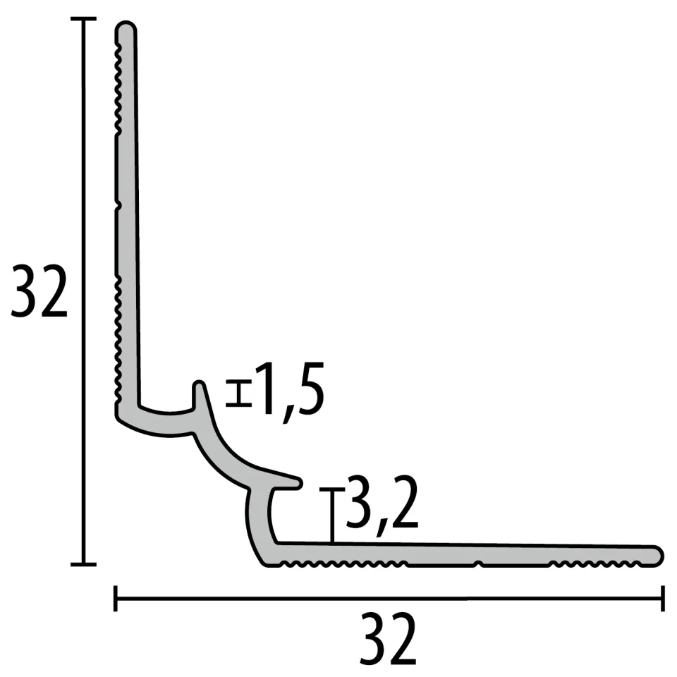 Küberit Treppen-Innenwinkel 877IW
