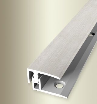 Absch-Pr 2700 mm SB Typ 557 H Mono-Clip Alu Holzdekor Eiche hellgrau 7 - 12 mm mit Holzdekor