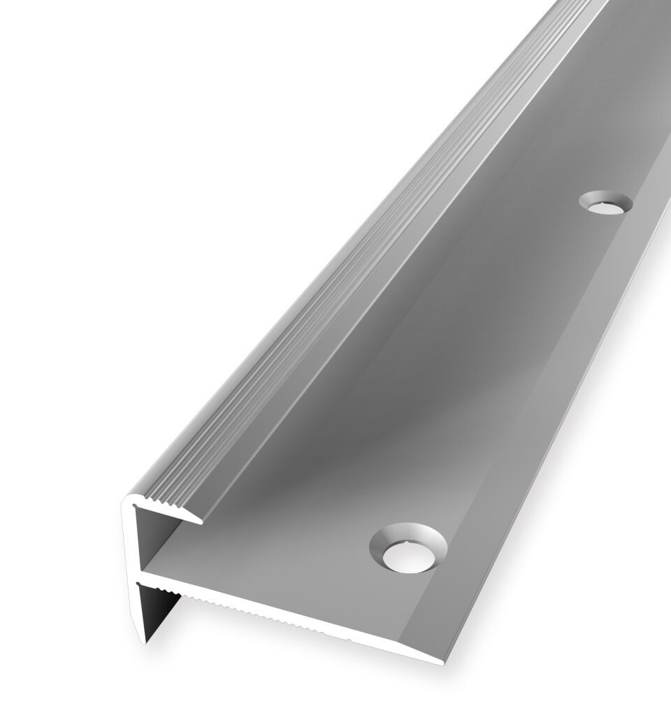 Treppenkantenprofil 1000 mm SBS Typ 808 Aluminium eloxiert silber 7 mm versenkt gebohrt