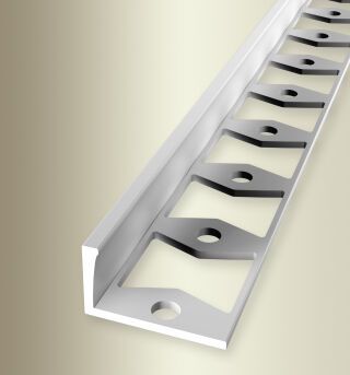 Abschlussprofil 2500 mm SBS Typ 309 G Aluminium natur 22 mm geschlossen gestanzt