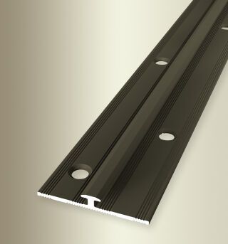 Einfassprofil 2700 mm SBS Typ 363 Aluminium eloxiert bronze 2,5 mm versetzt versenkt gebohrt