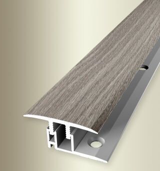 Überg-Pr 1000 mm SB Typ 588XL H E-Cl® XL Aluminium Holzdekor Eiche grau 8 - 12 mm zweiteilig