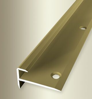 Treppenkantenprofil 1000 mm SBS Typ 808 Aluminium eloxiert gold 7 mm versenkt gebohrt