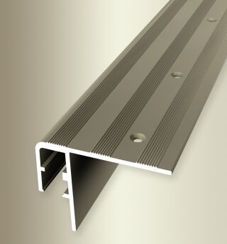 Treppenkantenprofil 3000 mm SBS Typ 890 Aluminium eloxiert sand 45 mm versenkt gebohrt, für LED-Leuchten