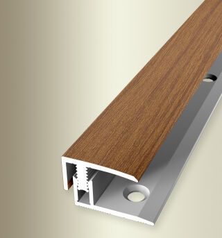 Absch.-Pr. 900 mm SB Typ 557 H Mono-Clip Aluminium Holzdekor Nussbaum 7 - 12 mm mit Holzdekor