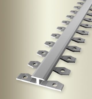 Einfassprofil 2700 mm SBS Typ 368 EB Aluminium eloxiert silber 4,5 mm offen gestanzt, einfach biegbar