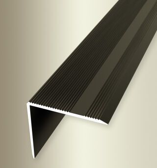 Winkelprofil 3000 mm Typ 229 U Aluminium eloxiert bronze 0 - 37 mm ungebohrt einteilig gerillt