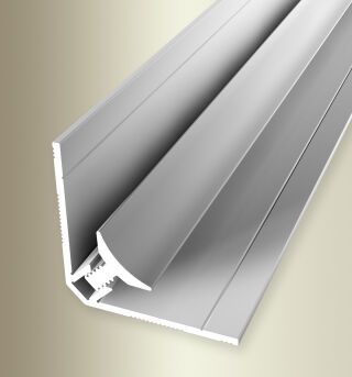 Clip-Innenecke 2600 mm SBS Typ 163 U Aluminium eloxiert silber 3 - 5 mm ungebohrt
