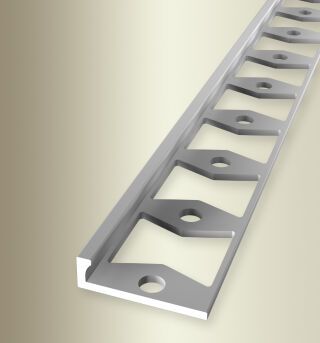 Abschlussprofil 2500 mm SBS Typ 299 G Aluminium eloxiert silber 2 mm geschlossen gestanzt