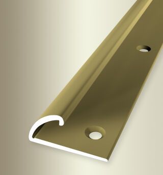 Einfassprofil 1000 mm SBS Typ 370 Aluminium eloxiert gold 5 - 8,5 mm versenkt gebohrt, umschlagbar