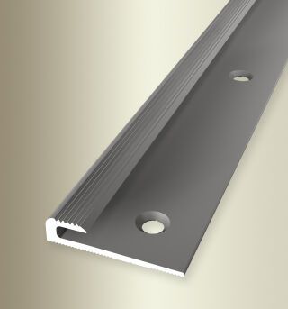 Einfassprofil 1000 mm SBS Typ 804 Aluminium eloxiert edelstahloptik 3 mm versenkt gebohrt