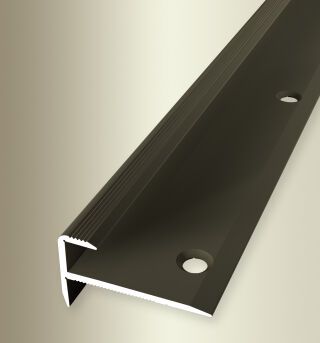 Treppenkantenprofil 1000 mm SBS Typ 808 Aluminium eloxiert bronze 7 mm versenkt gebohrt