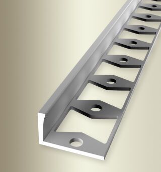Abschlussprofil 2500 mm SBS Typ 309 G Aluminium eloxiert silber 22 mm geschlossen gestanzt