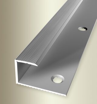 Einfassprofil 2700 mm SBS Typ 215 Aluminium eloxiert silber 14 - 15,2 mm versenkt gebohrt