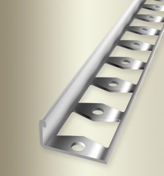 Abschlussprofil 2500 mm SBS Typ 304 G Edelstahl matt gebürstet 10,3 mm geschlossen gestanzt