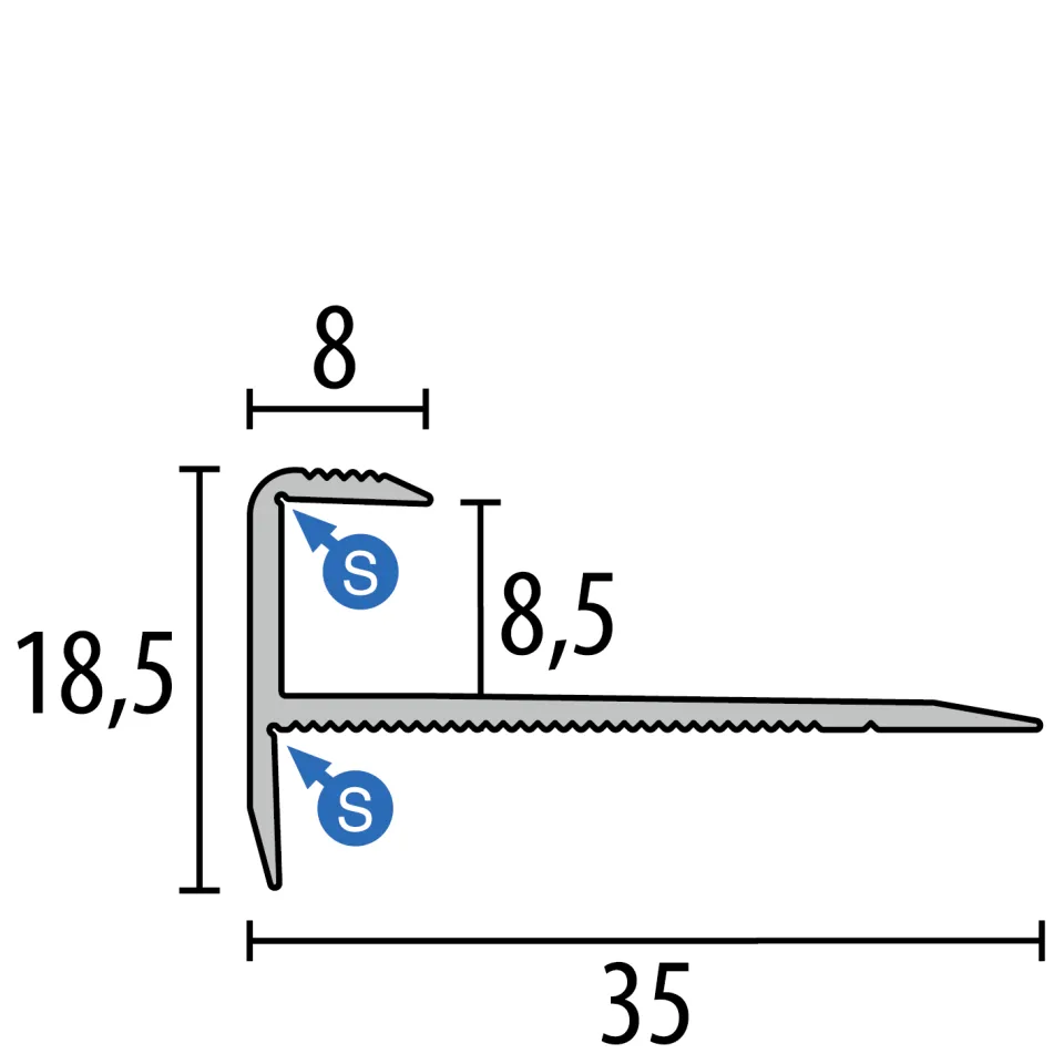 Küberit Treppenkantenprofile 810