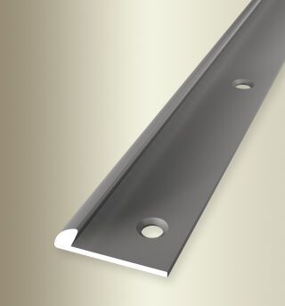 Abschlussprofil 1000 mm SBS Typ 357 Aluminium eloxiert edelstahloptik 3 mm versenkt gebohrt