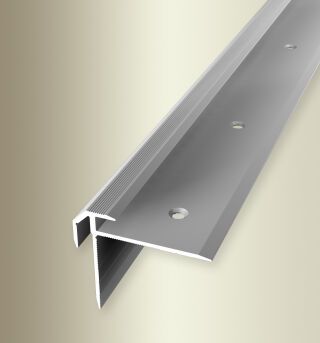 Treppenkantenprofil 2500 mm SBS Typ 835 Aluminium eloxiert silber 5,0 - 5,5 mm doppelt versetzt versenkt gebohrt