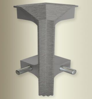 Sockelleiste 135° Innenecke mm 934D IE Alu eloxiert edelstahloptik f.g. 80 mm 135°