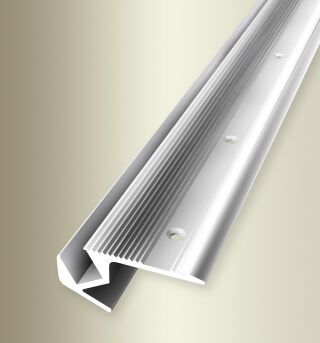 Treppenkantenprofil 2500 mm SBS Typ 891 Aluminium poliert 21 mm versenkt gebohrt, für LED-Leuchten