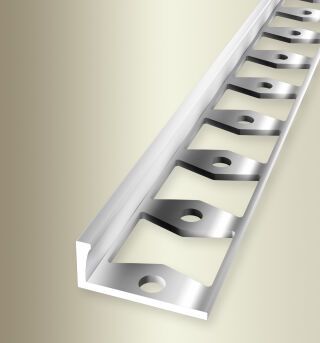 Abschlussprofil 2500 mm SBS Typ 303 G Aluminium poliert 8 mm geschlossen gestanzt