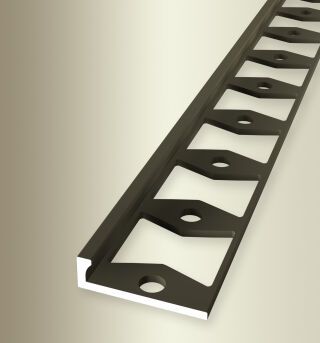 Abschlussprofil 2500 mm SBS Typ 302 G Aluminium eloxiert bronze 4,5 mm geschlossen gestanzt