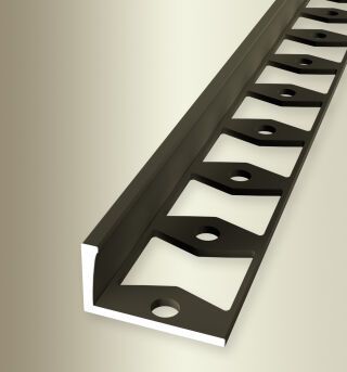 Abschlussprofil 2500 mm SBS Typ 311 G Aluminium eloxiert bronze 14 mm geschlossen gestanzt
