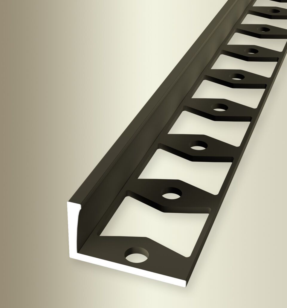 Abschlussprofil 2500 mm SBS Typ 309 G Aluminium eloxiert bronze 22 mm geschlossen gestanzt