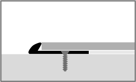 Abschlussprofil 1000 mm SBS Typ 357 Messing poliert 3 mm versenkt gebohrt