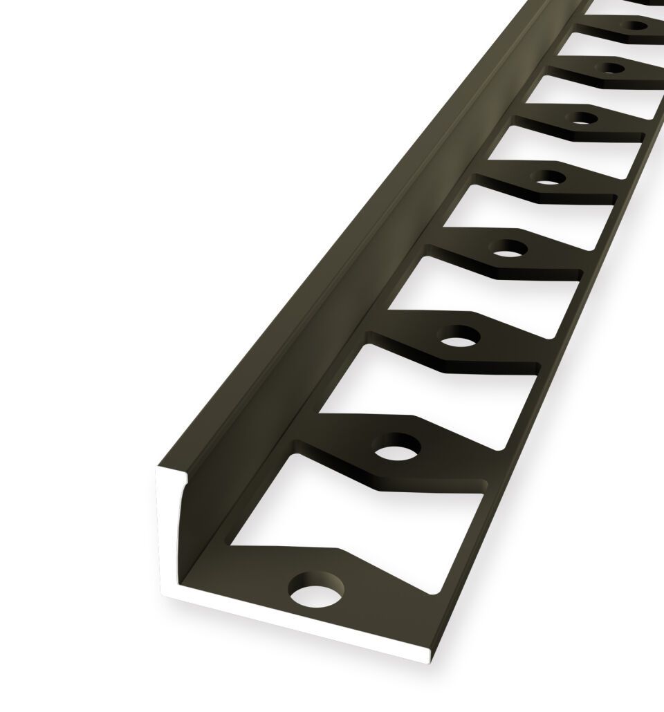 Abschlussprofil 2500 mm SBS Typ 309 G Aluminium eloxiert bronze 22 mm geschlossen gestanzt